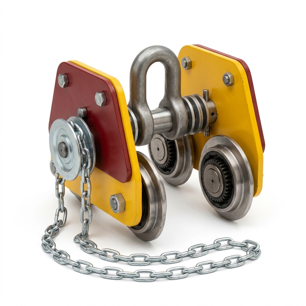 Geared beam trolley