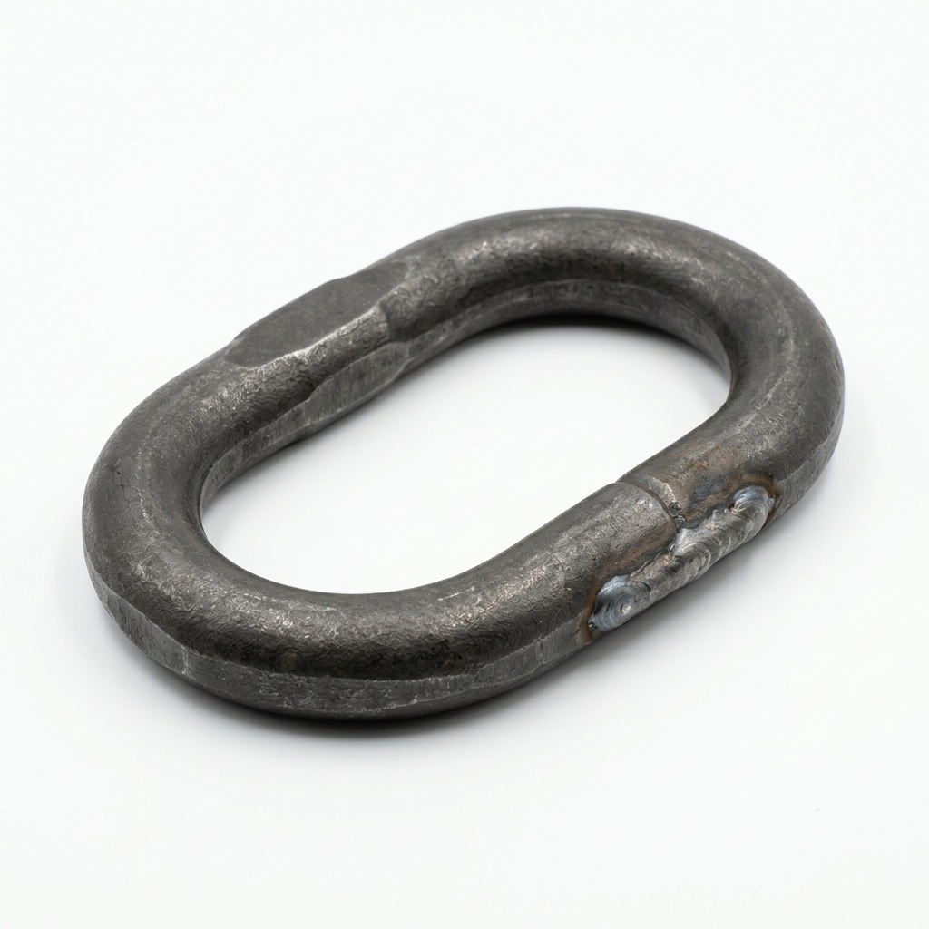 Welded master link assembly in alloy steel, studio view