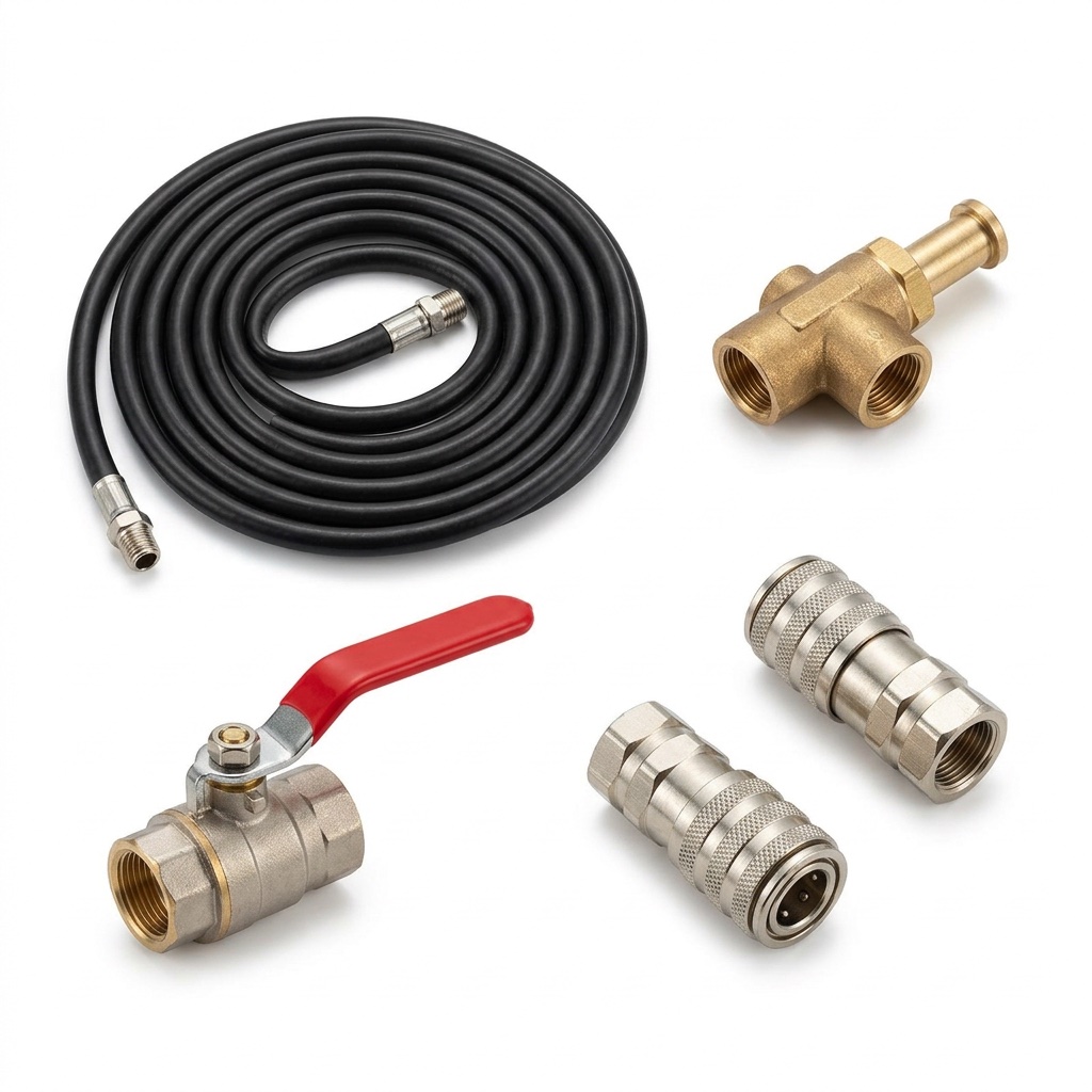 Air hose with valves